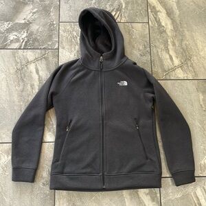🤍The North Face Fleece Zippered Sweatshirt Fleece Size Medium Grey Warm Winter